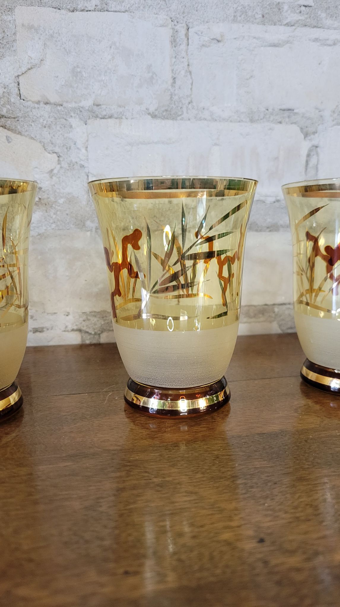 Set of 5 Amber Glassware