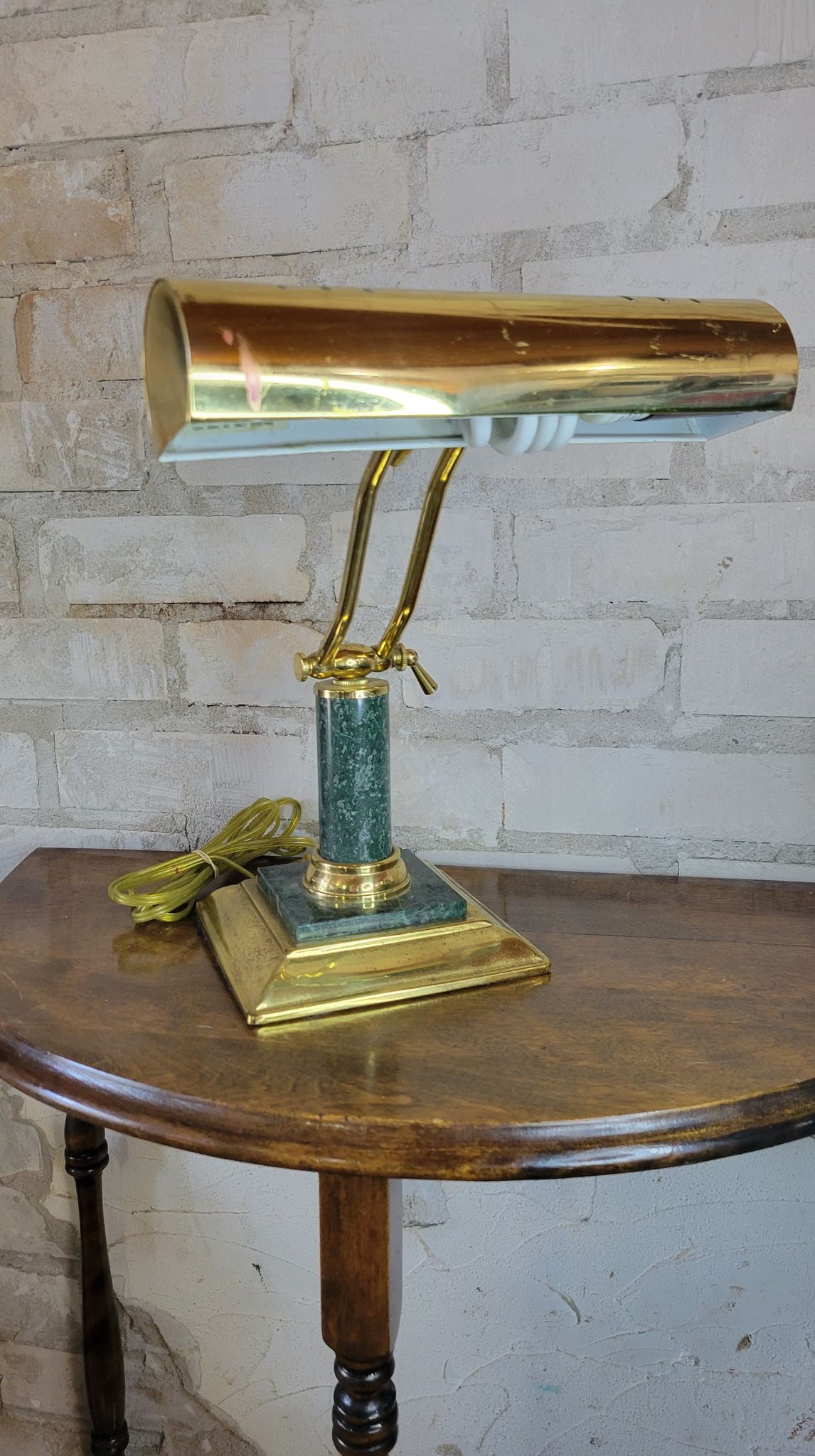 Green marble Banker/Piano Lamp – Vintage Spaces Market