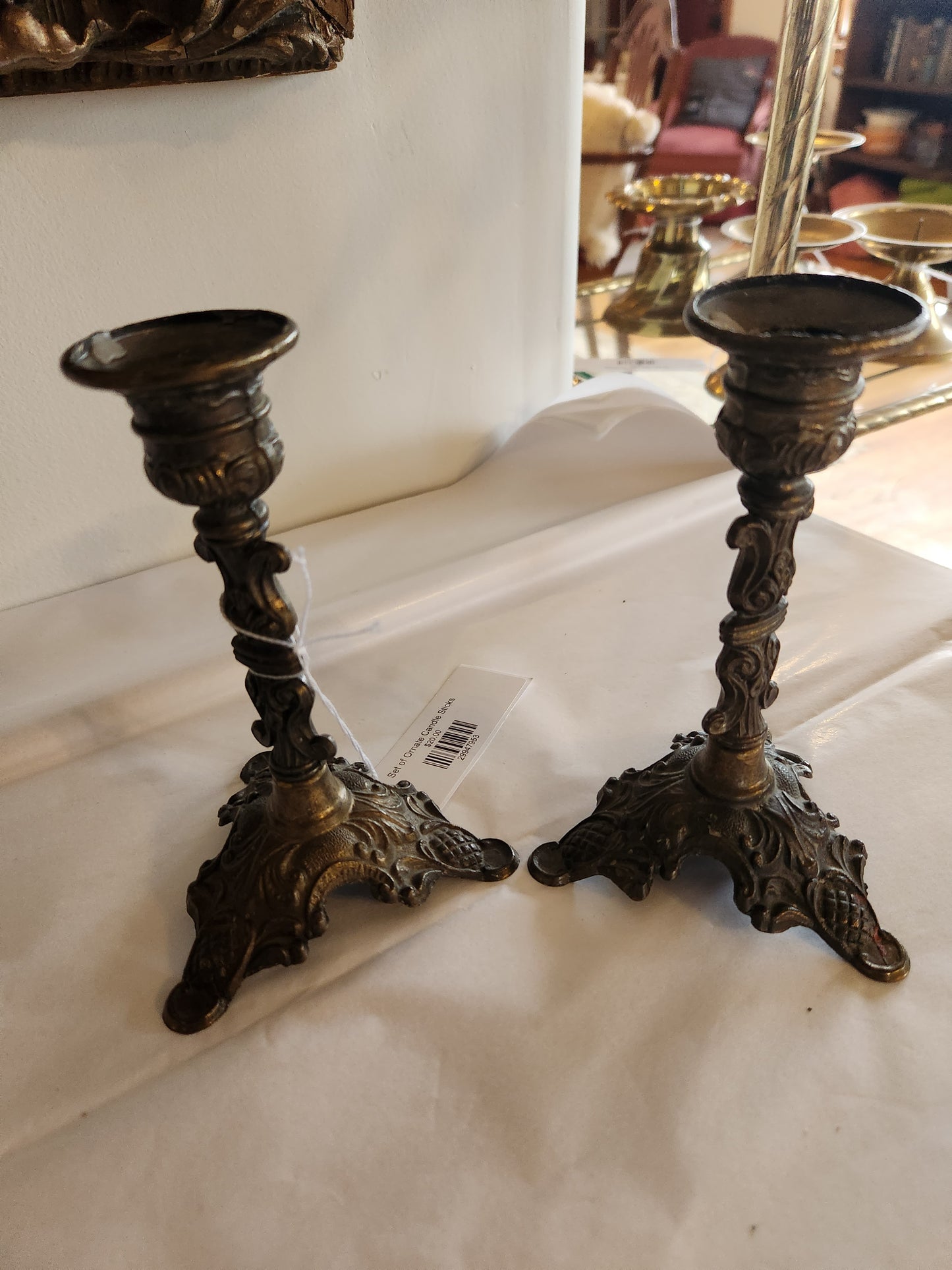 Set of Ornate Candle Sticks