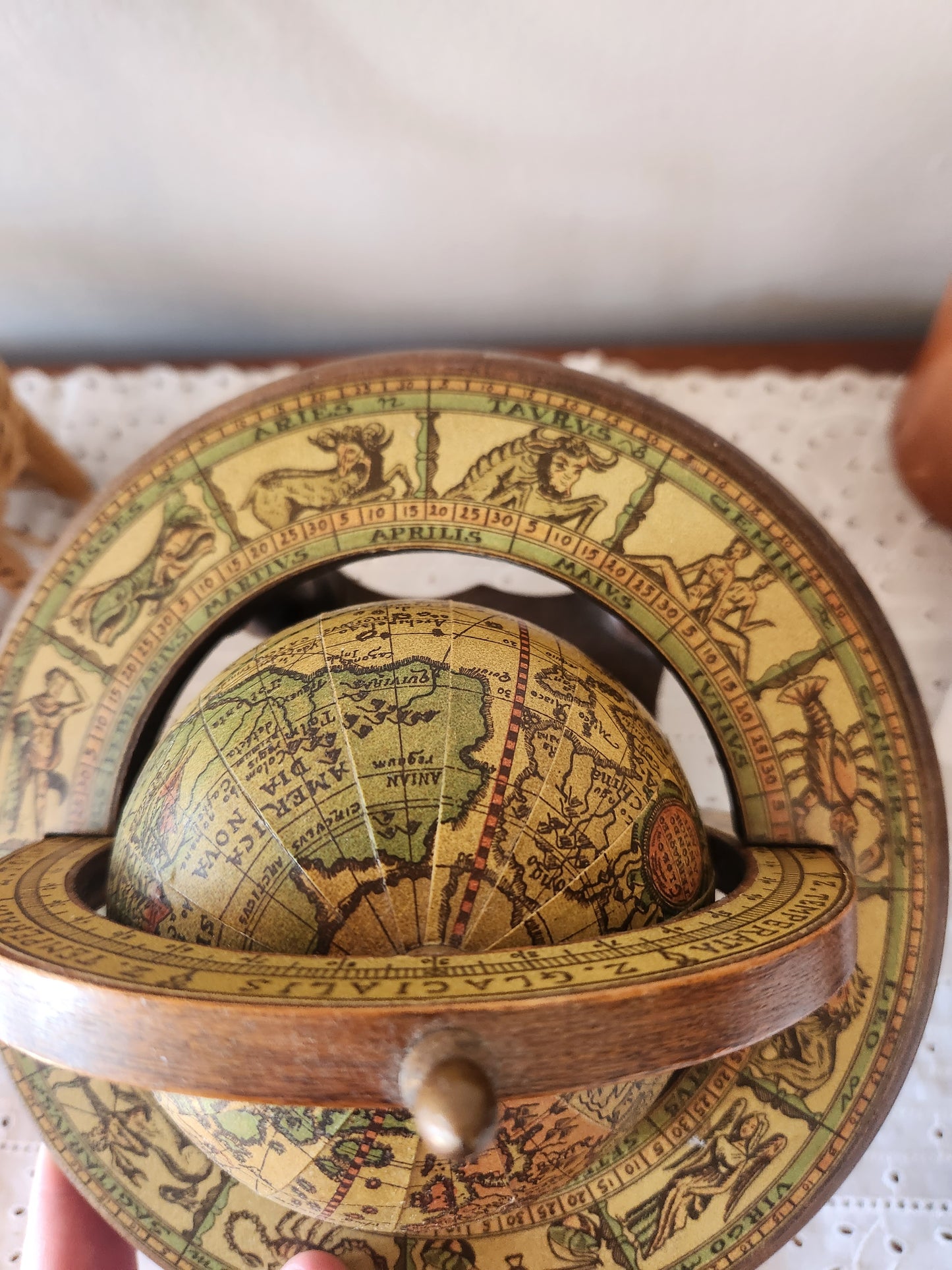 Vintage Zodiac Table Globe