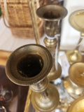 Engraved Brass Candlesticks