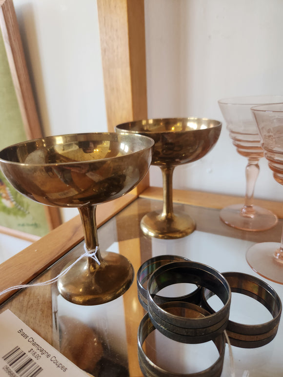 Brass Champagne Coupes