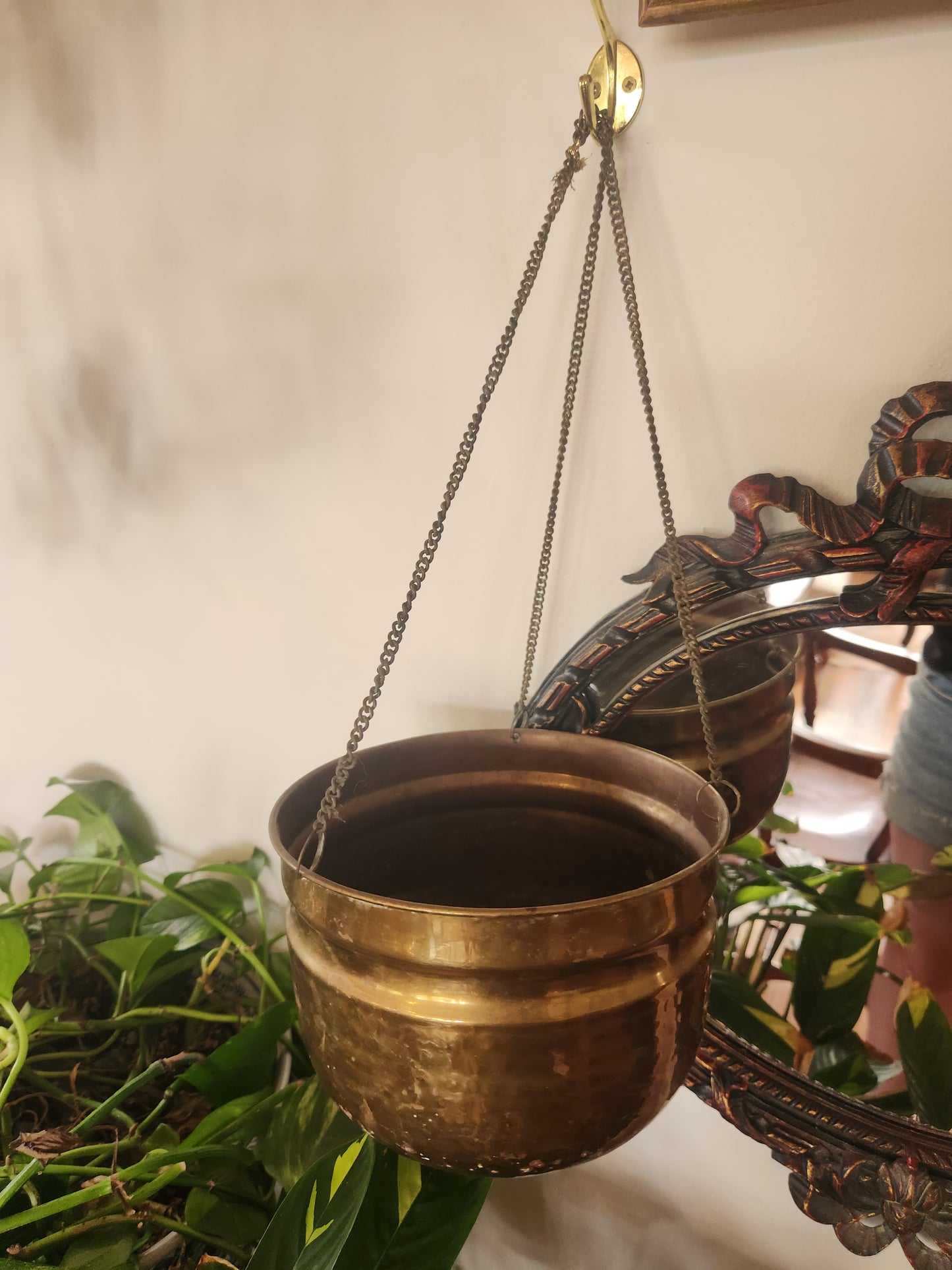 Hanging Brass Plant Pot