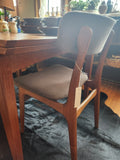 Teak(?) Surfboard Extension Table/2 Chairs