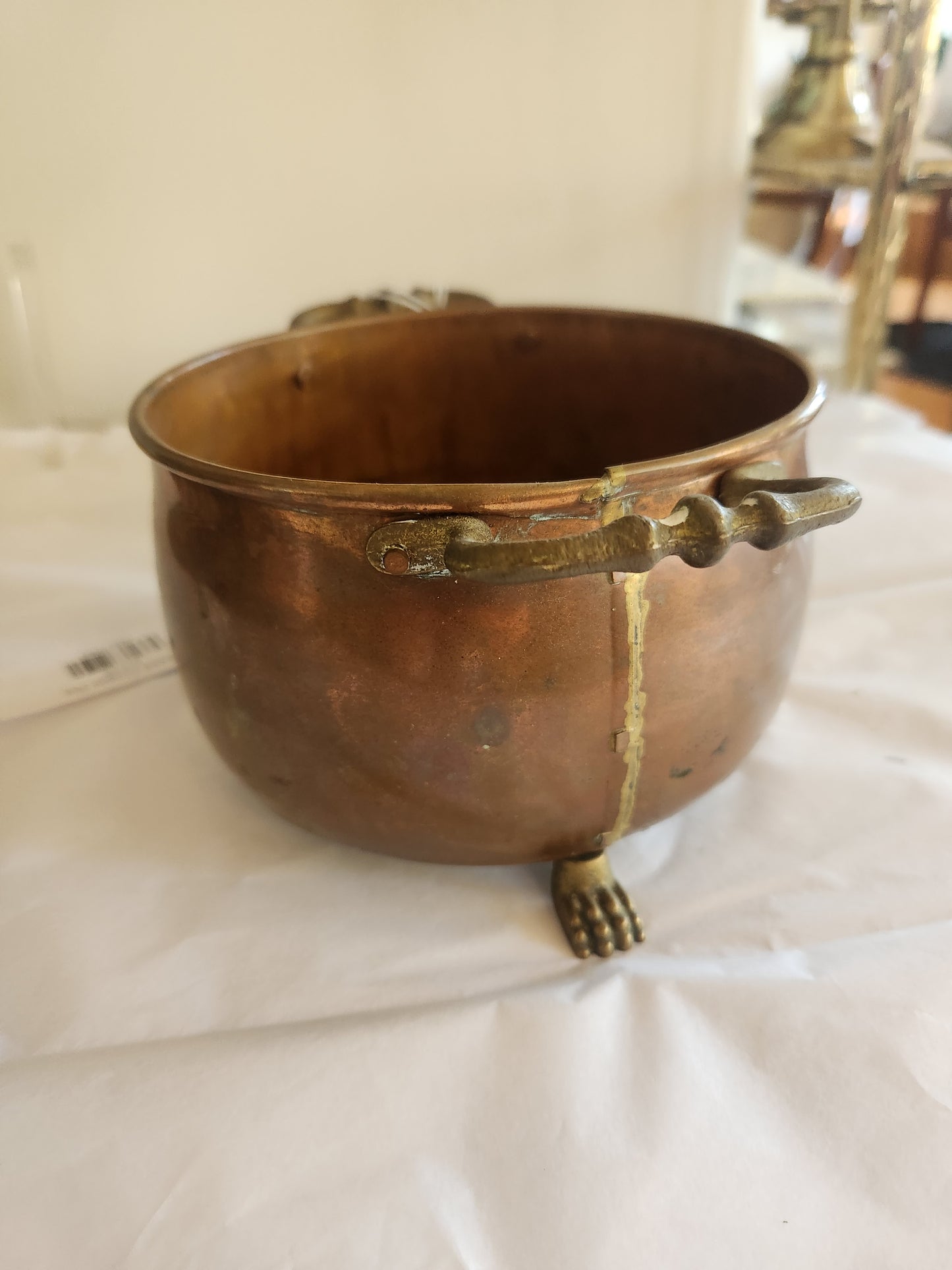 Footed Copper Pot