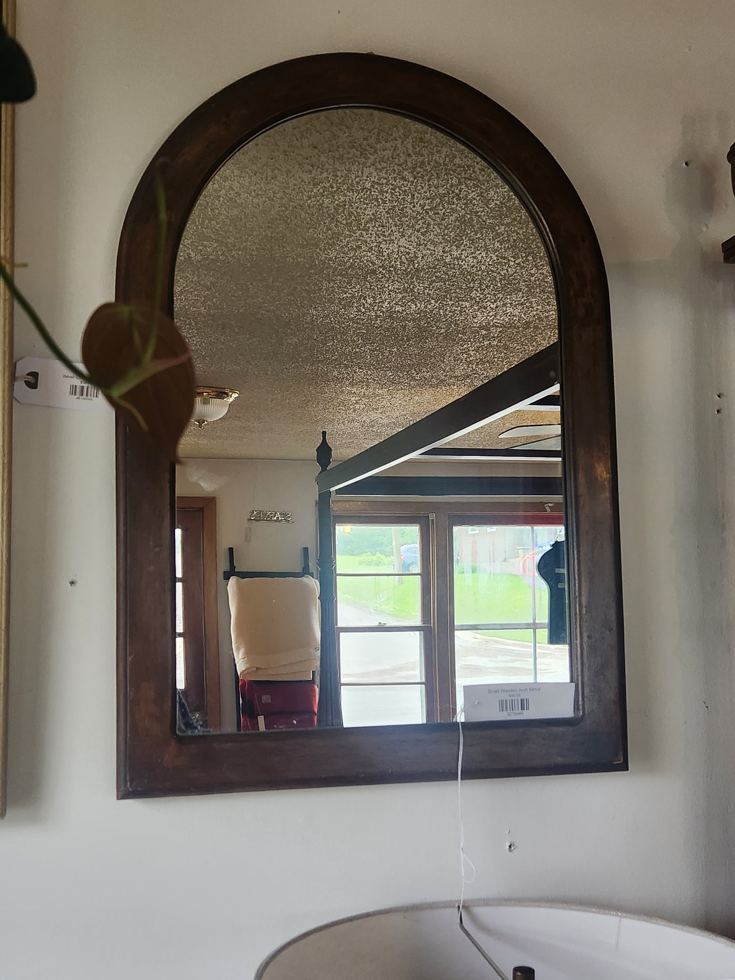 Small Wooden Arch Mirror