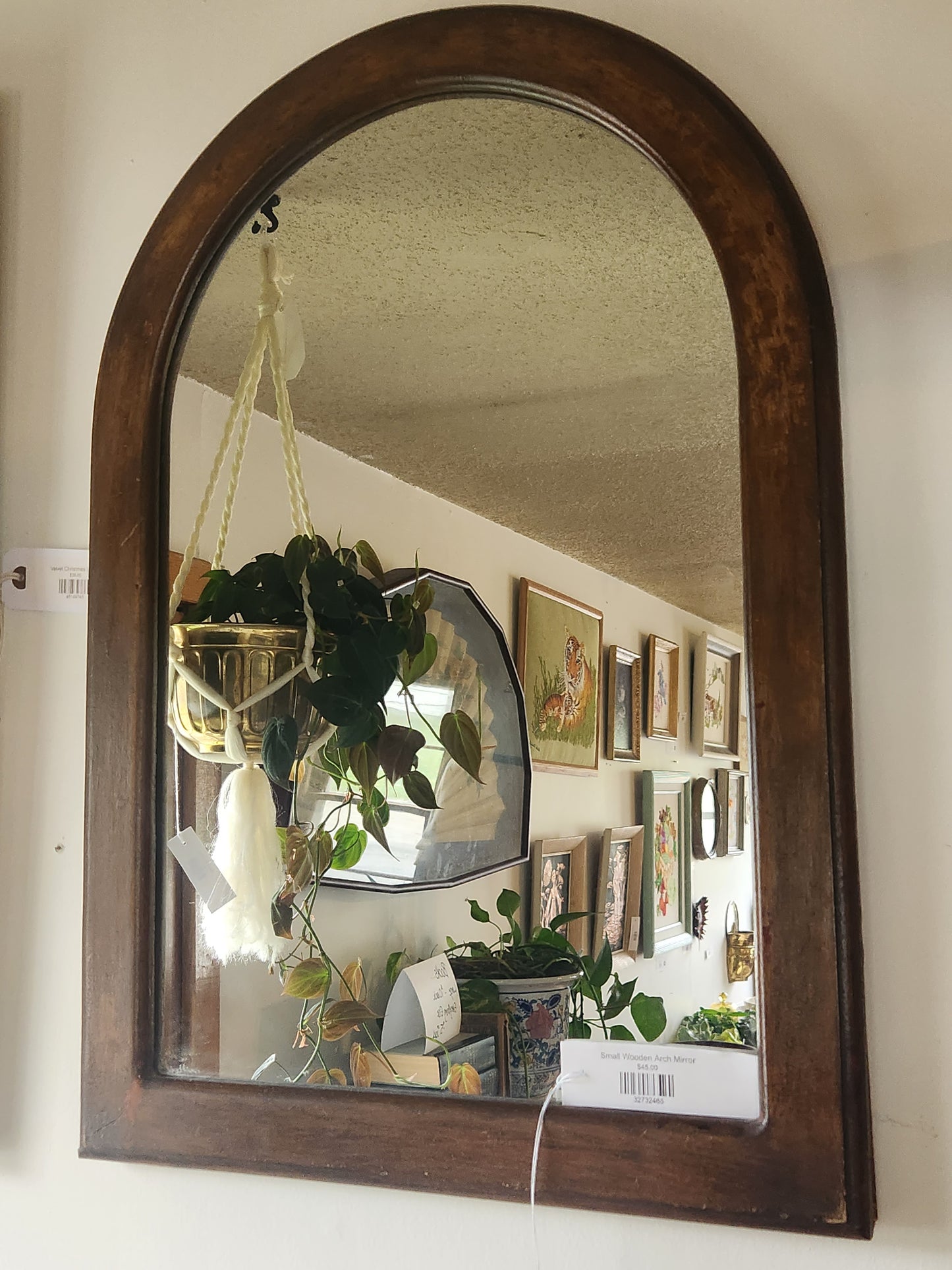 Small Wooden Arch Mirror