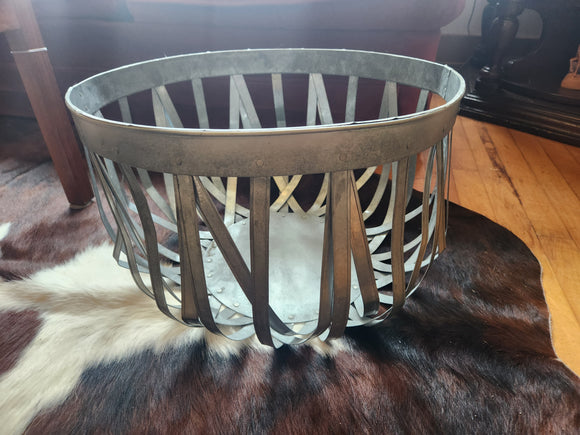 Galvanized Metal Storage Basket (non vintage)