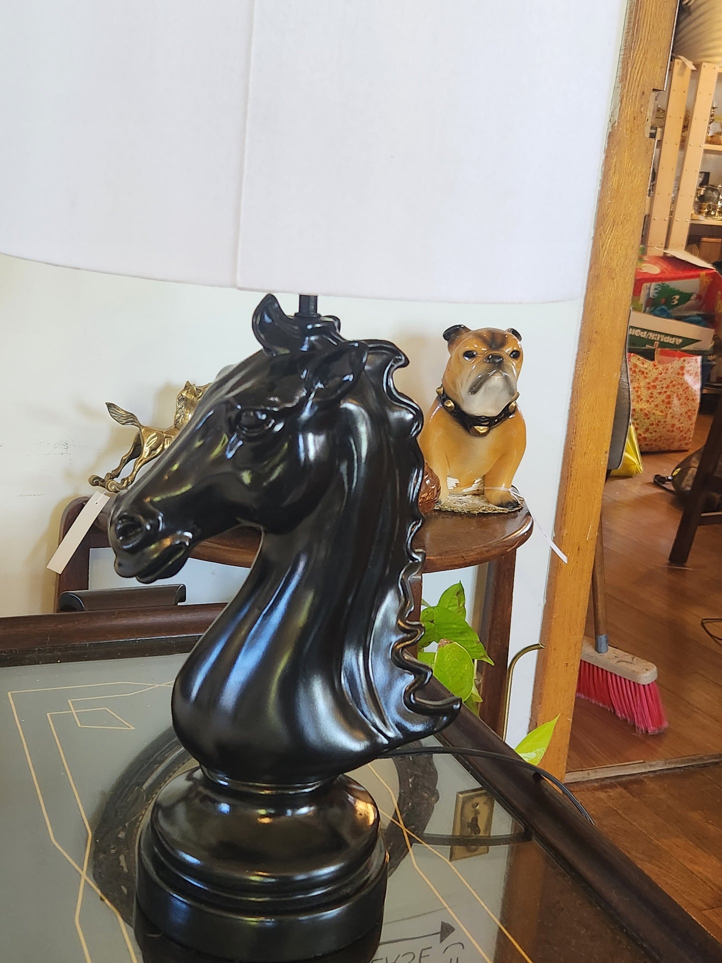 Ceramic Horse Head Lamp