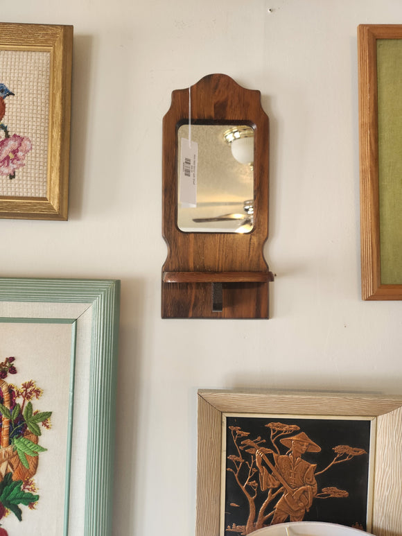 Mini Wall Mirror with Shelf