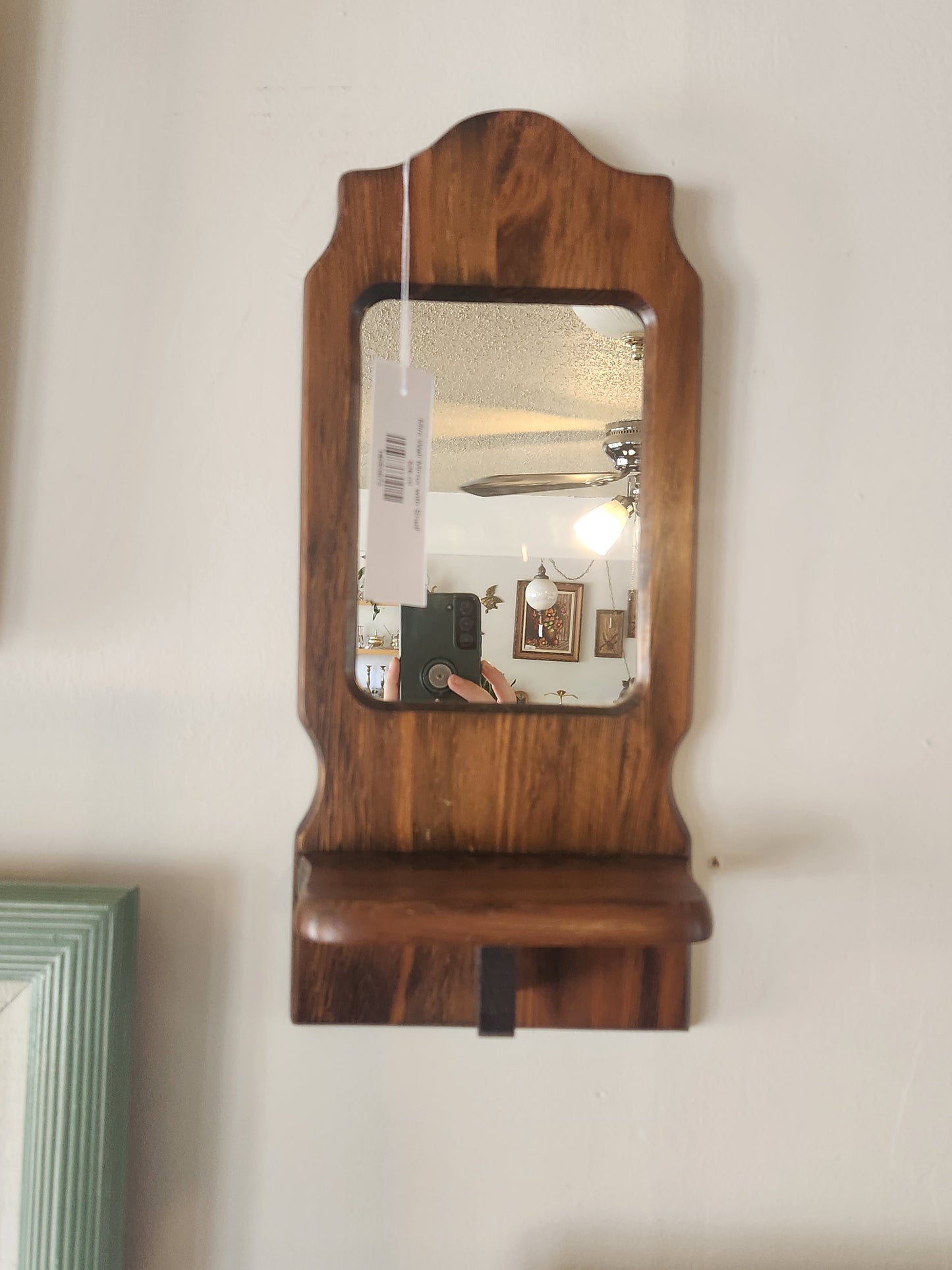 Mini Wall Mirror with Shelf