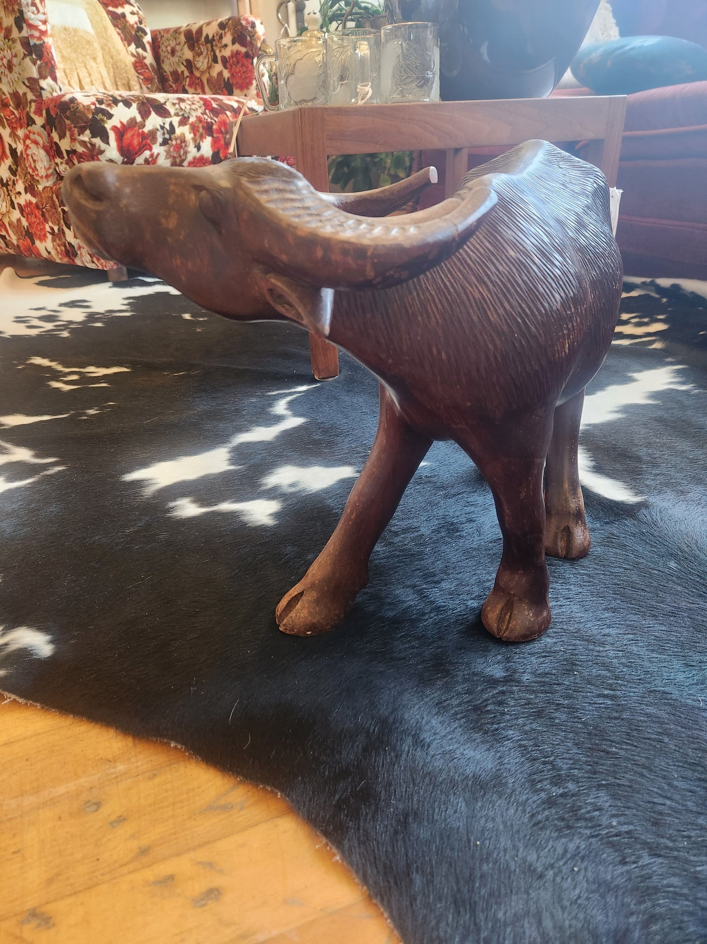 Wood Carved Water Buffalo