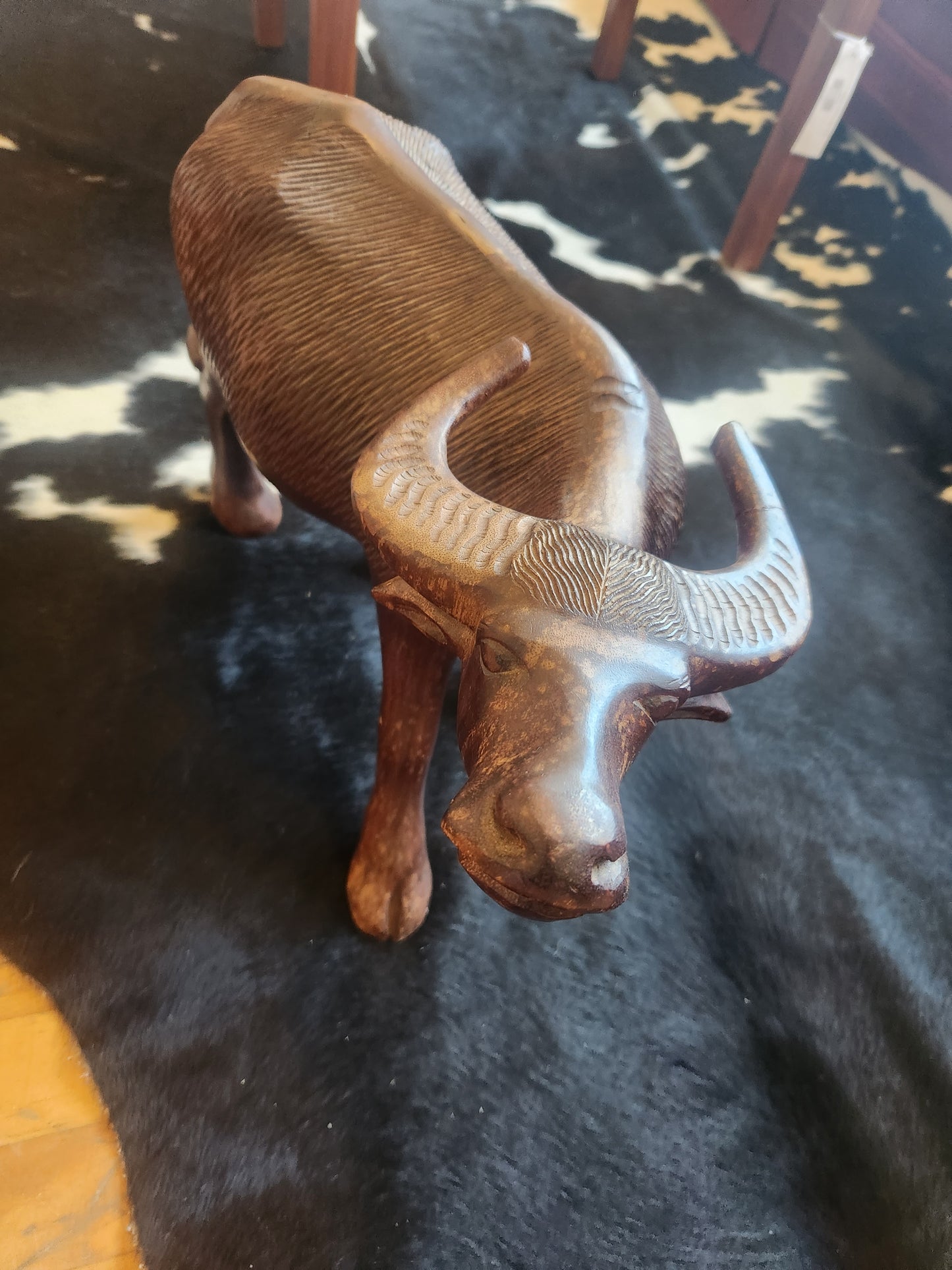 Wood Carved Water Buffalo