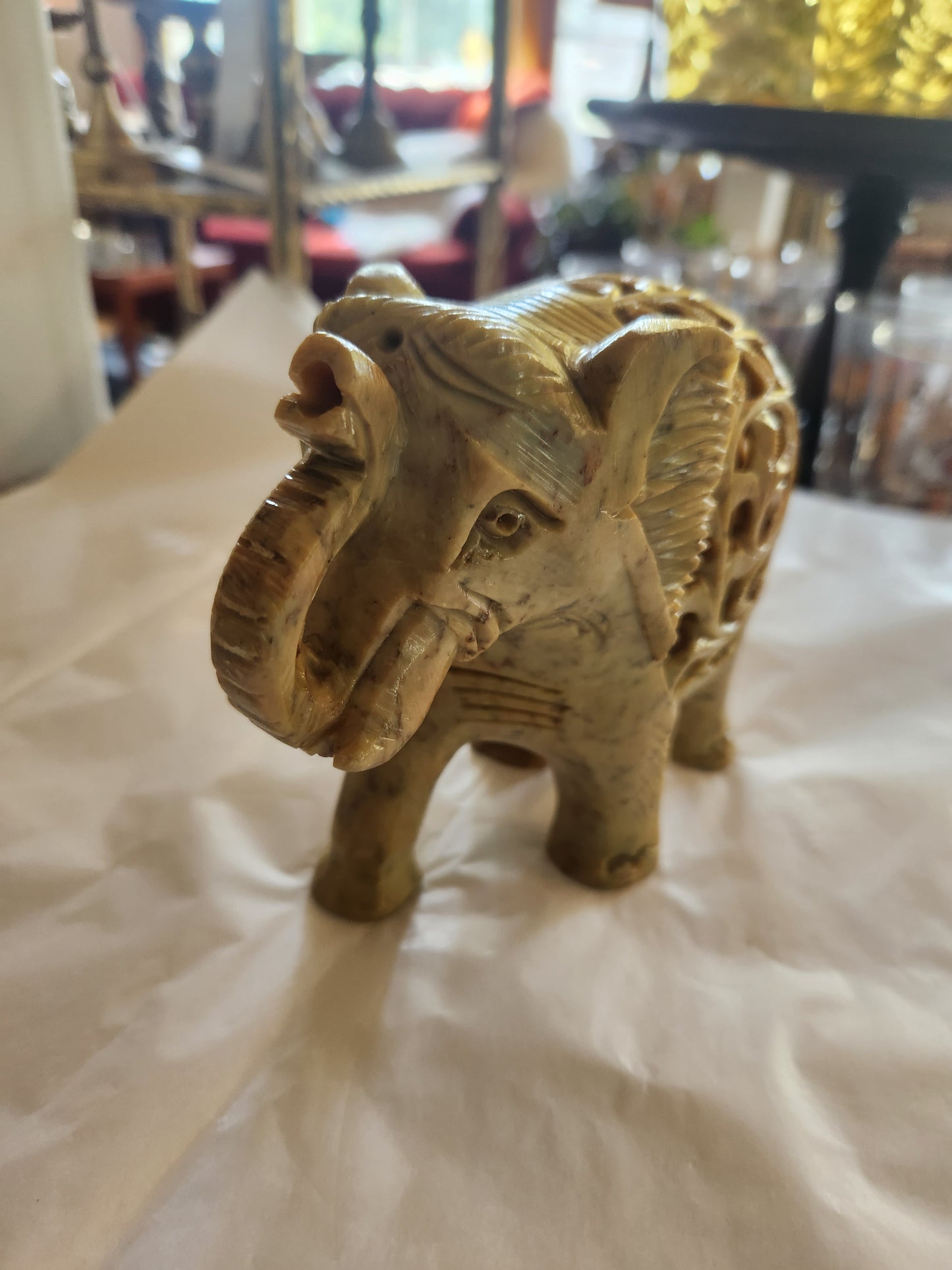 Smaller Soapstone Carved Elephant