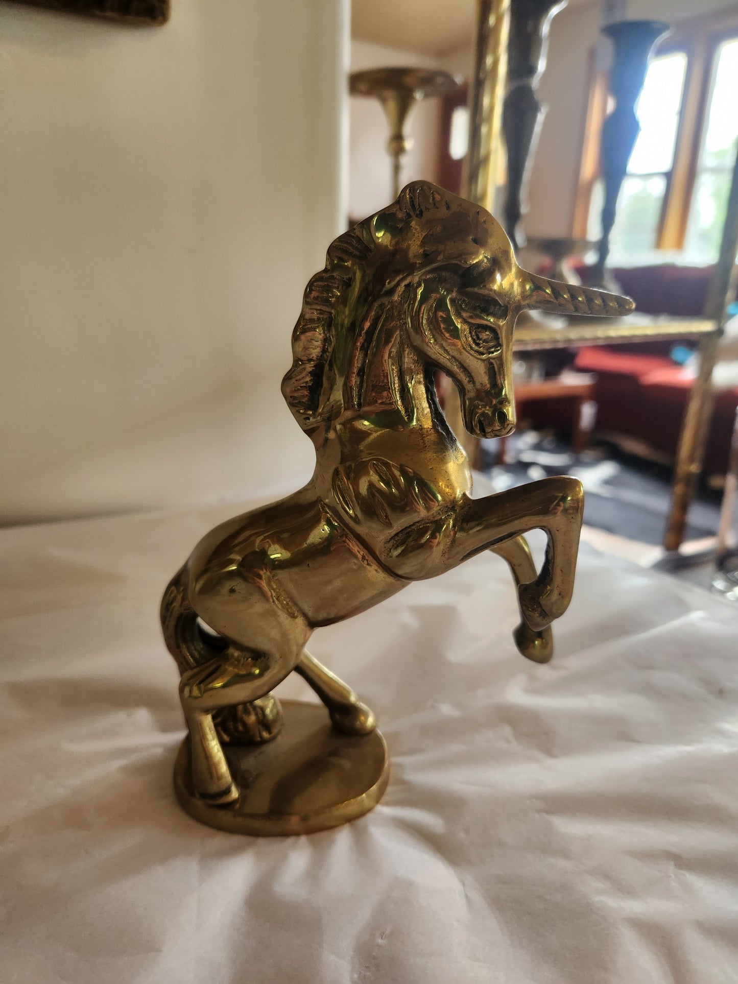 Large Brass Unicorn