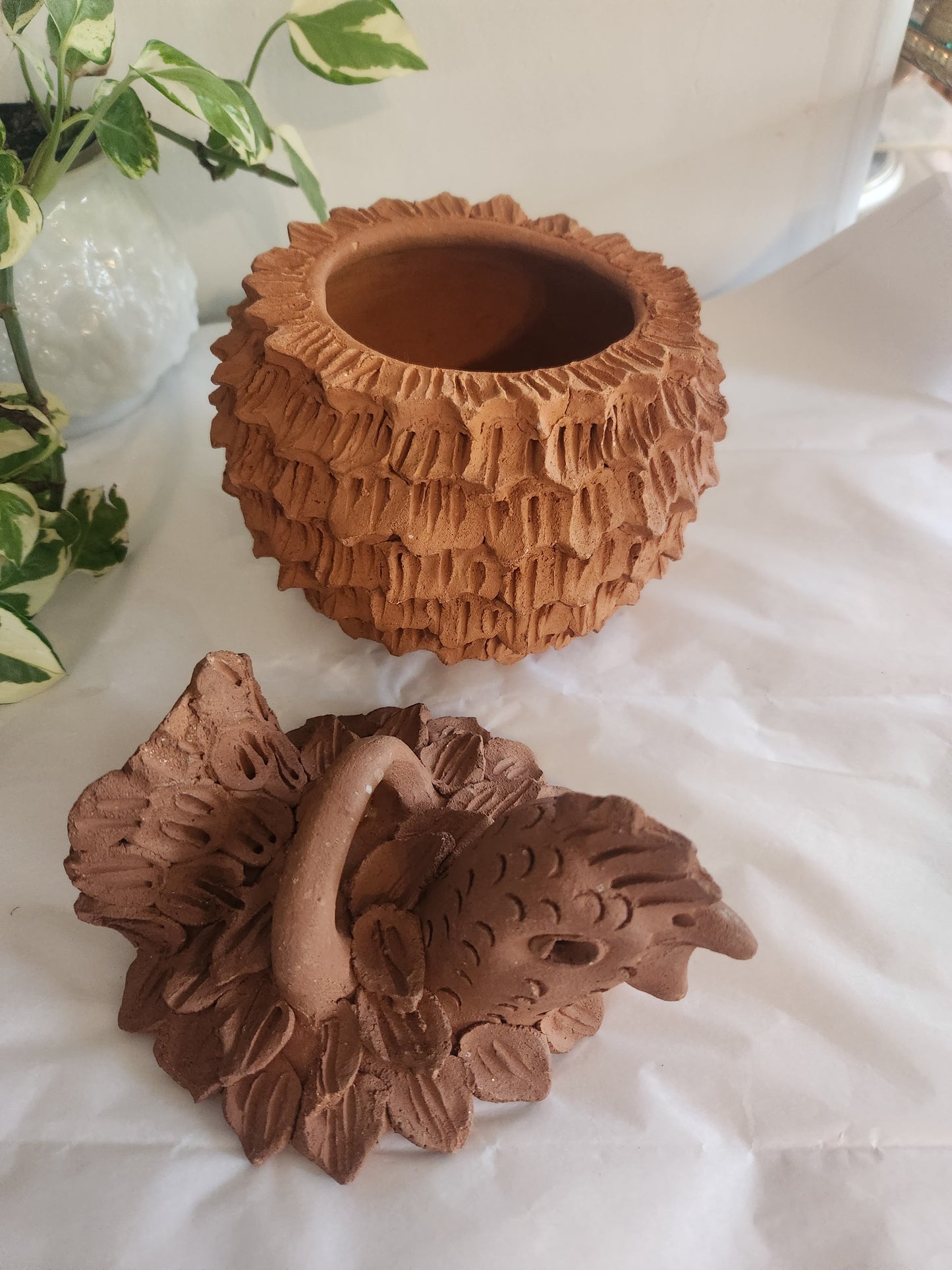 Rustic Pottery Chicken Bowl