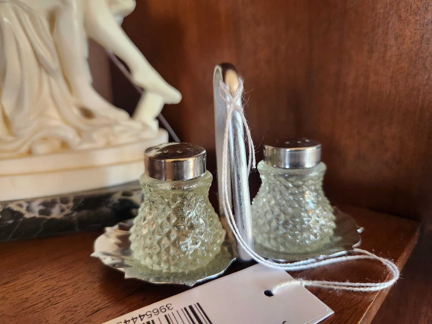 Salt & Pepper Shakers on Tiny Tray
