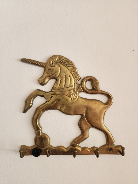 Brass Unicorn Key Rack