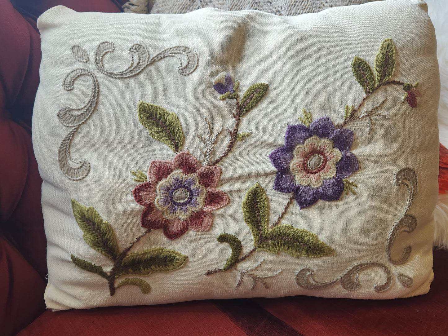 Decorative Embroidered Pillow