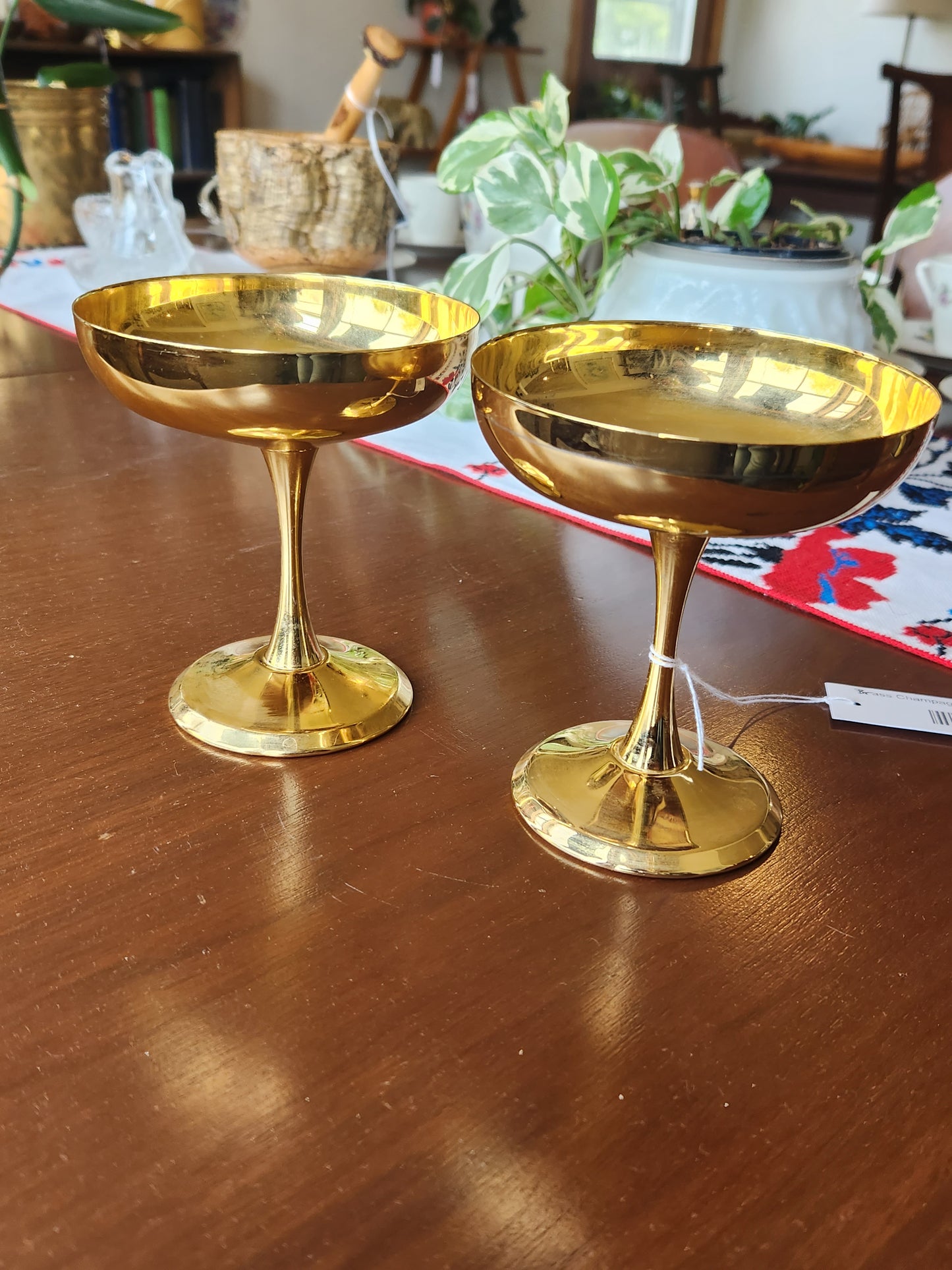 Brass Champagne Coupe Glasses (2)