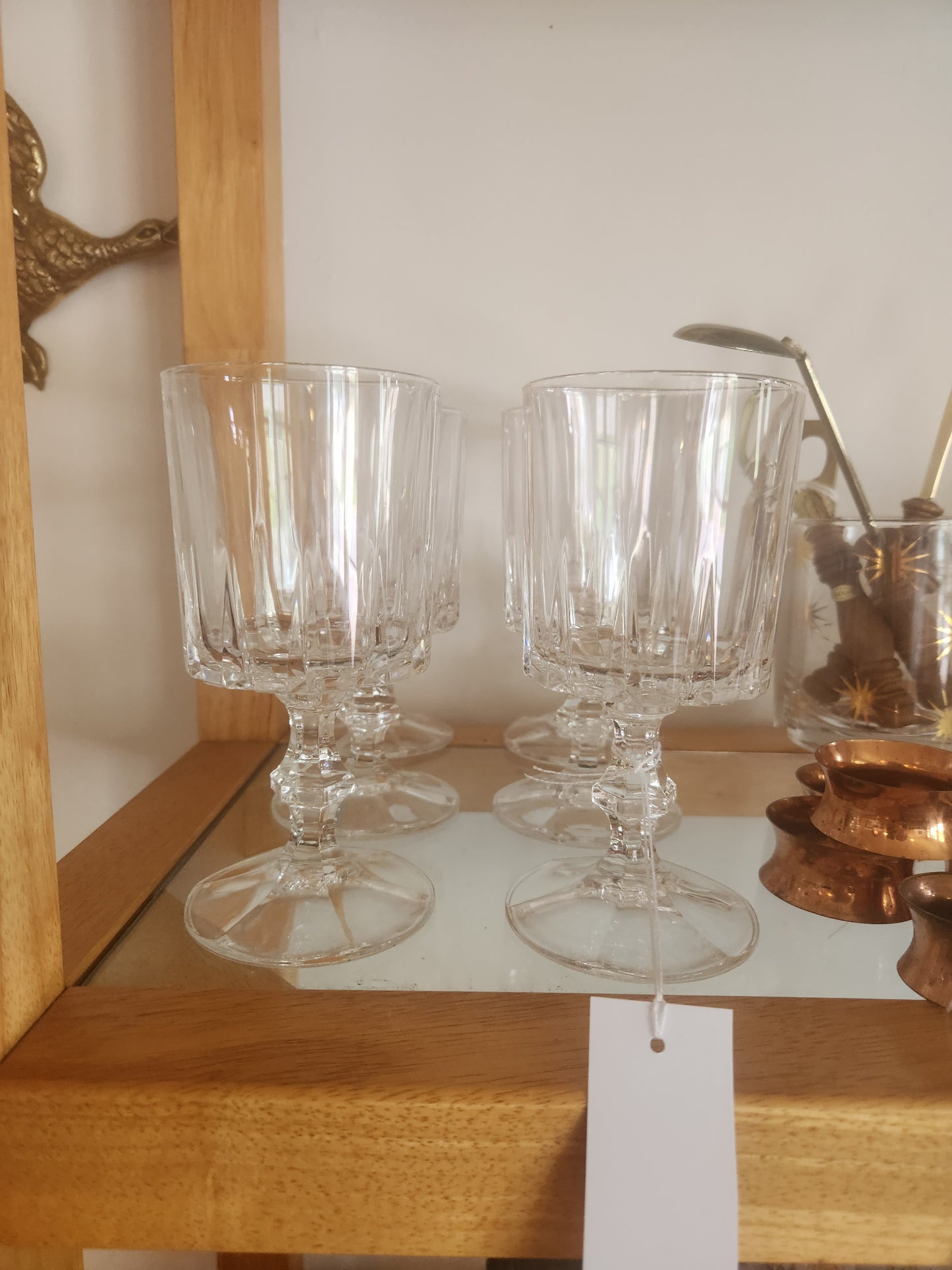 Heavy Crystal Wine Glasses (6)