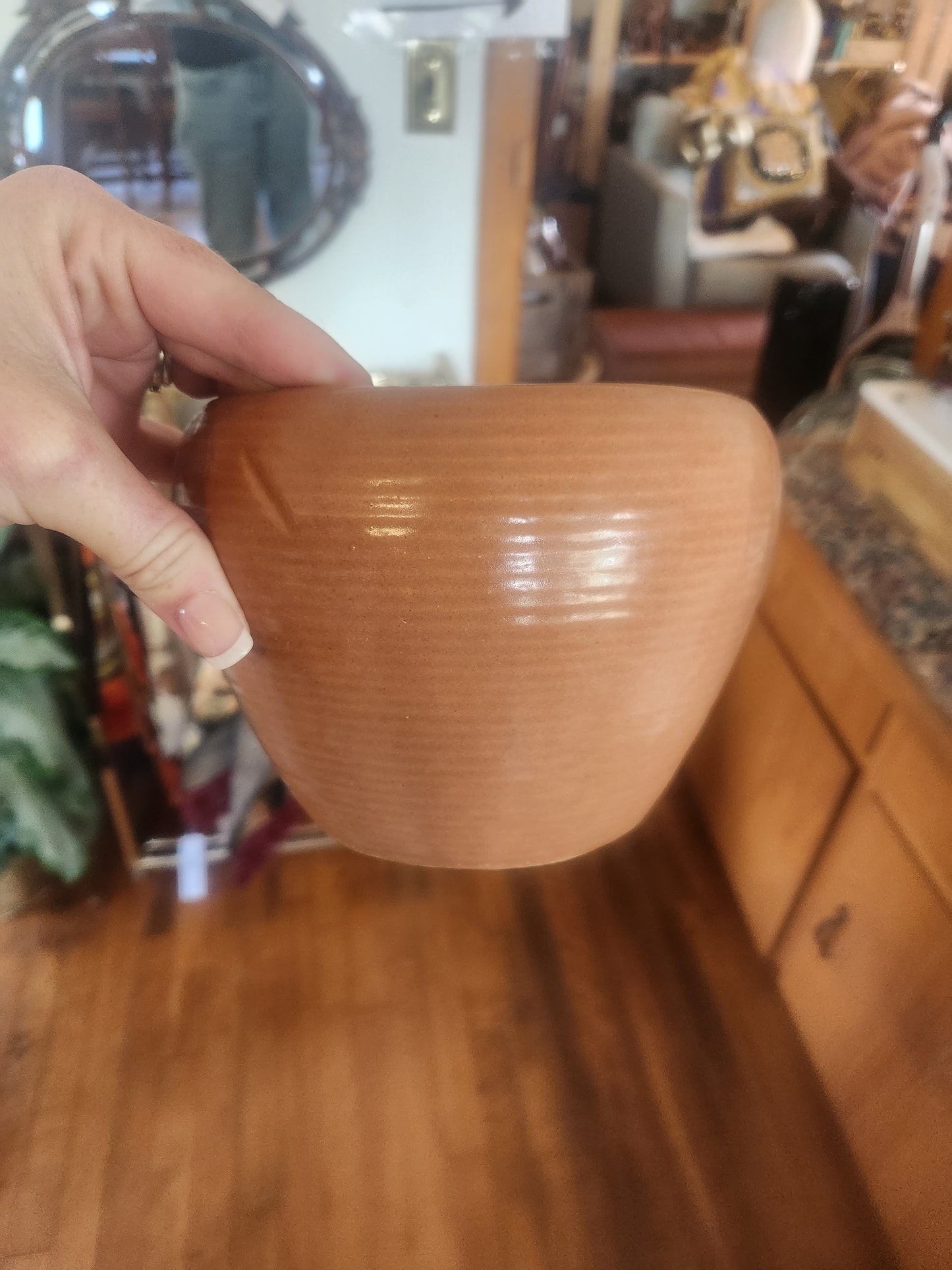 Orange Pottery Plant Pot