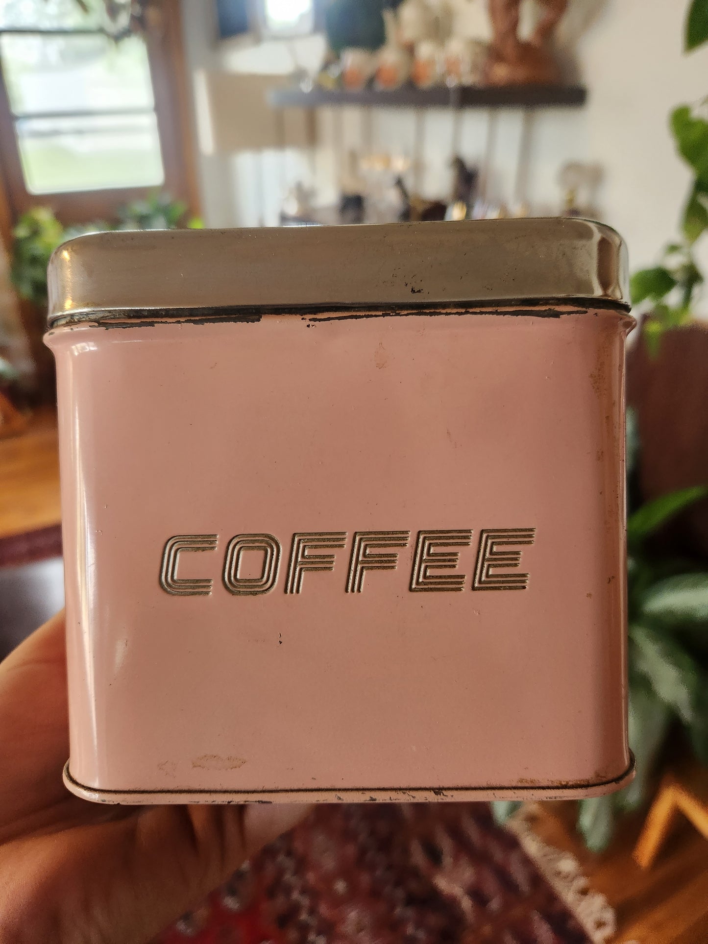 Vintage Pink Coffee and Tea Canisters