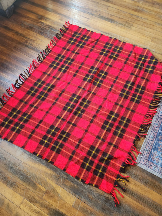 Red and Yellow Plaid Lap Blanket