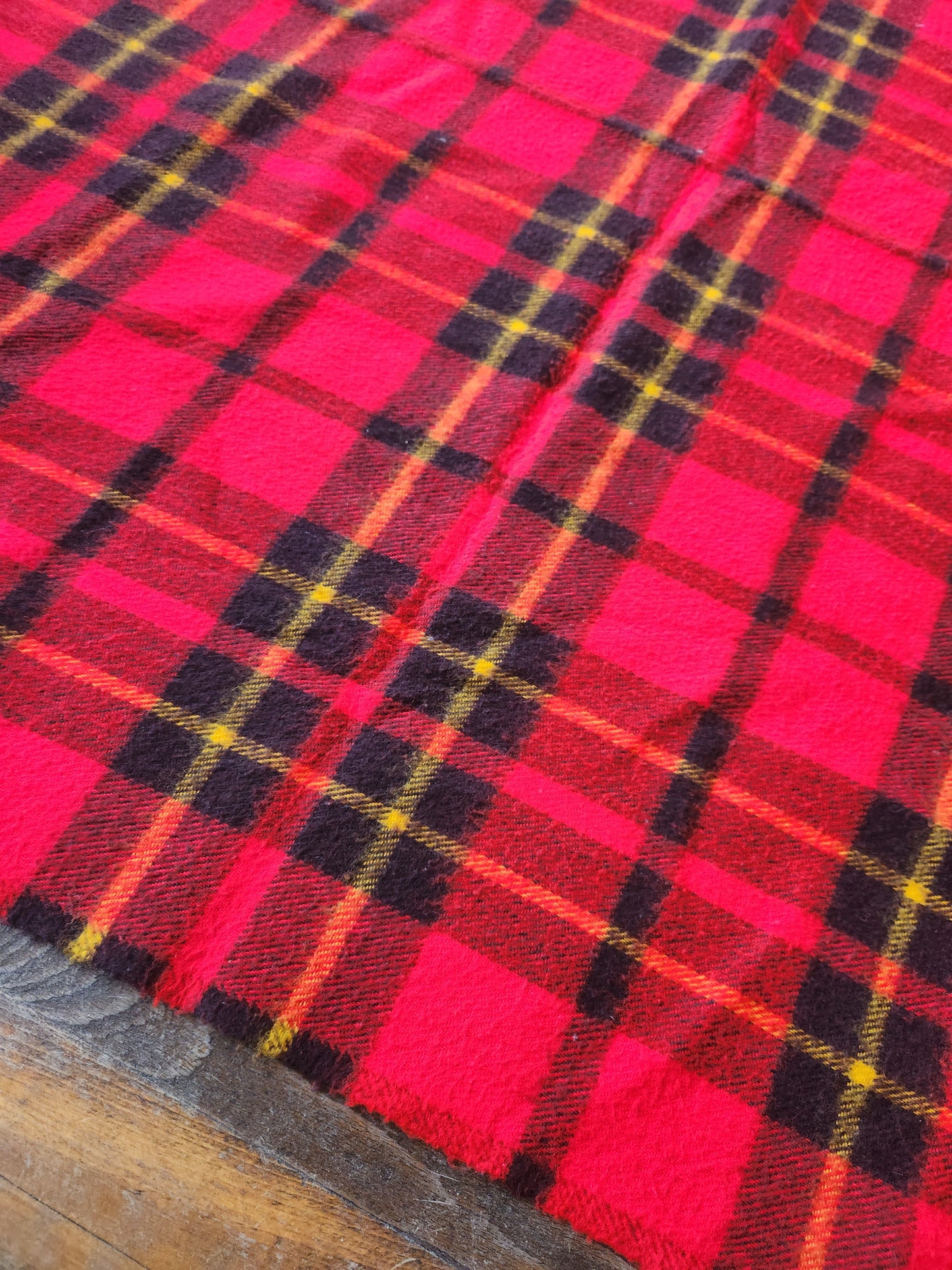 Red and Yellow Plaid Lap Blanket