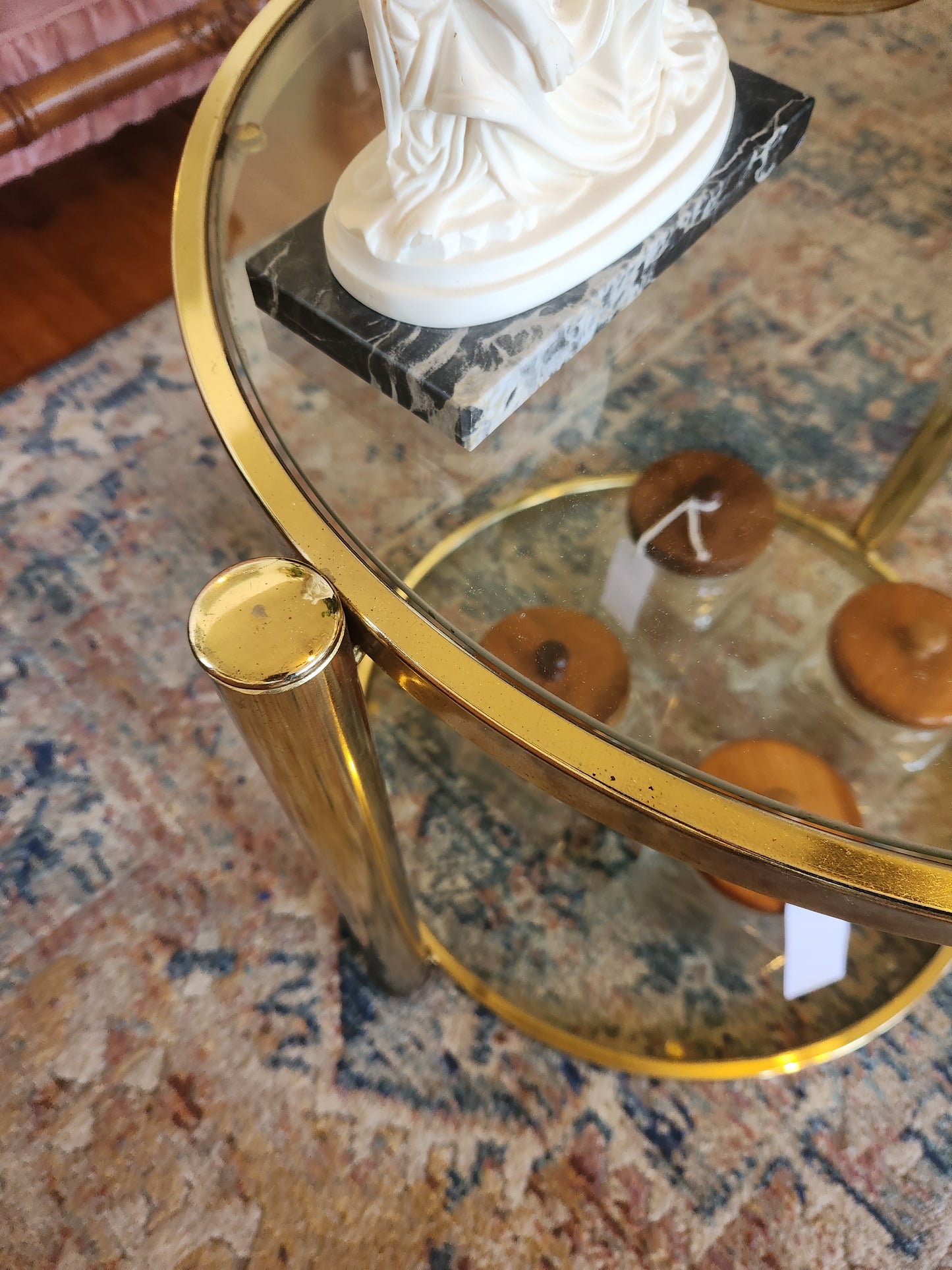 Brass and Glass Round Table