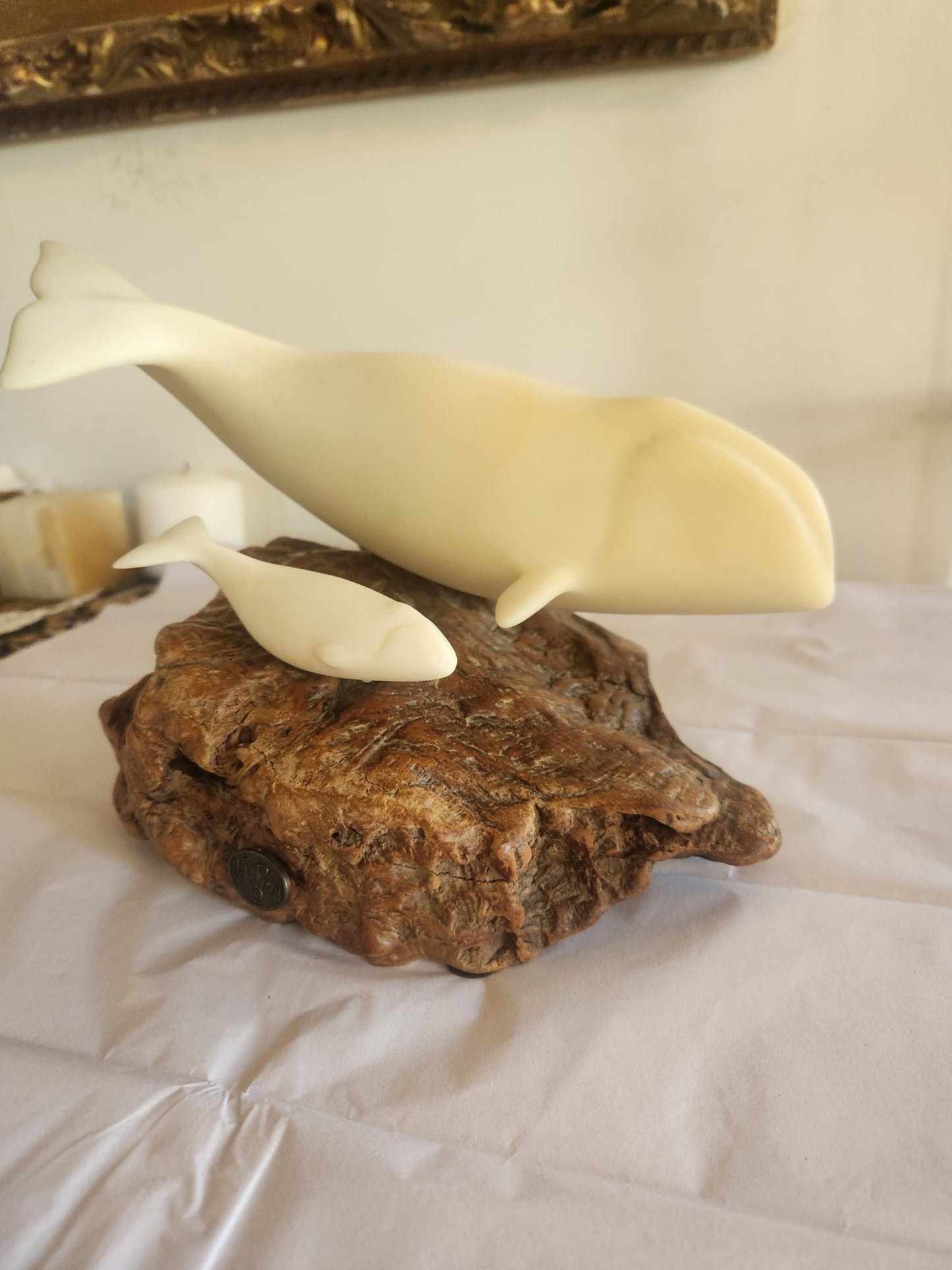 John Perry Beluga Whale Sculpture (mom/baby)