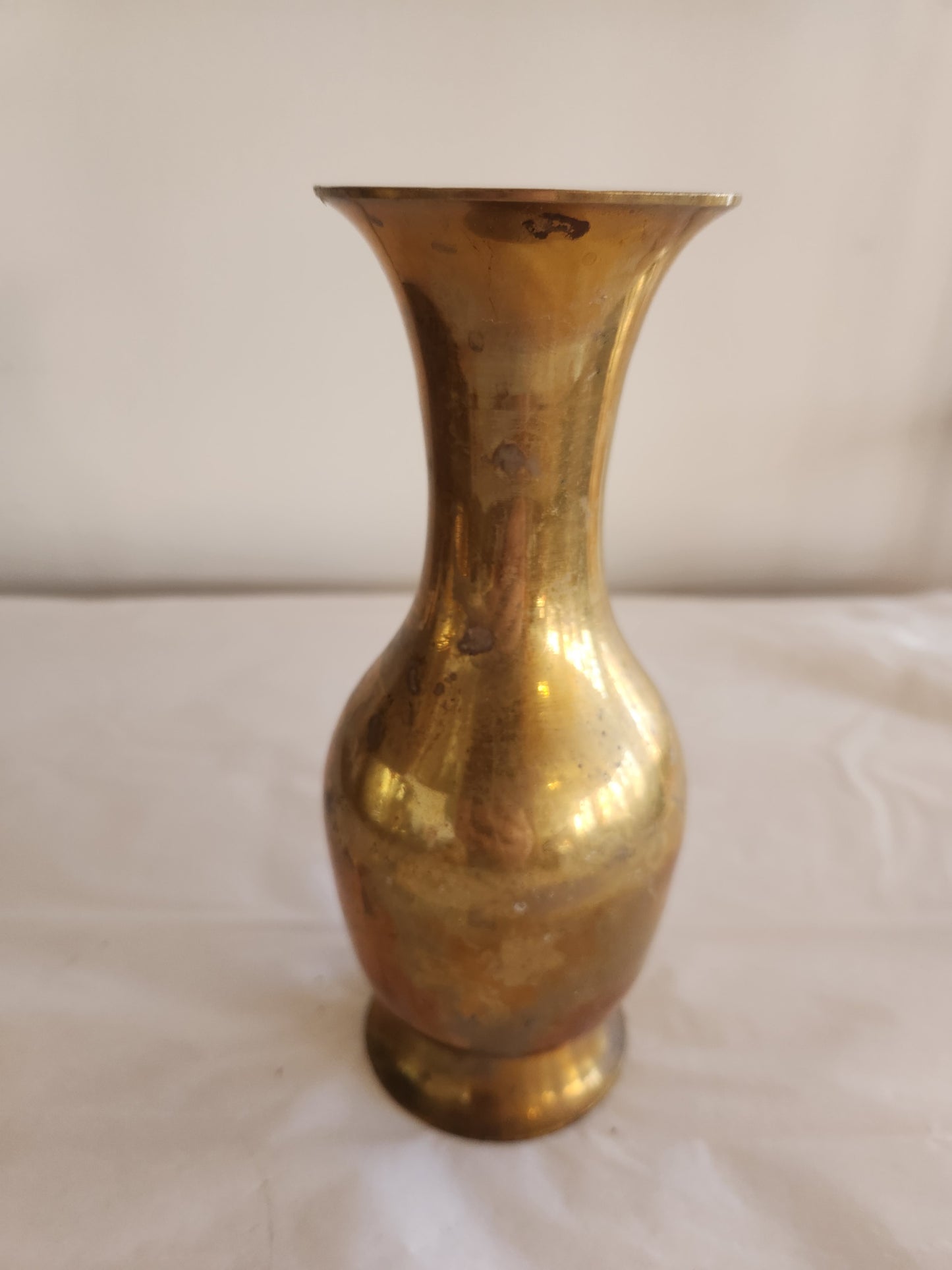 Solid Brass Vase with Fluted