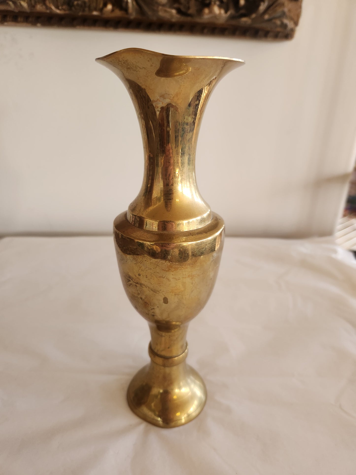 Fluted Brass Vase