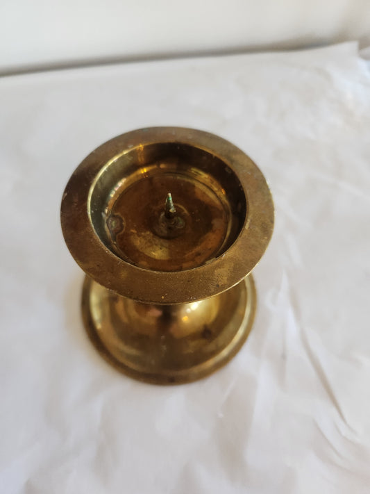 M&Co Brass Candle Holder, Small - Home Red Dot