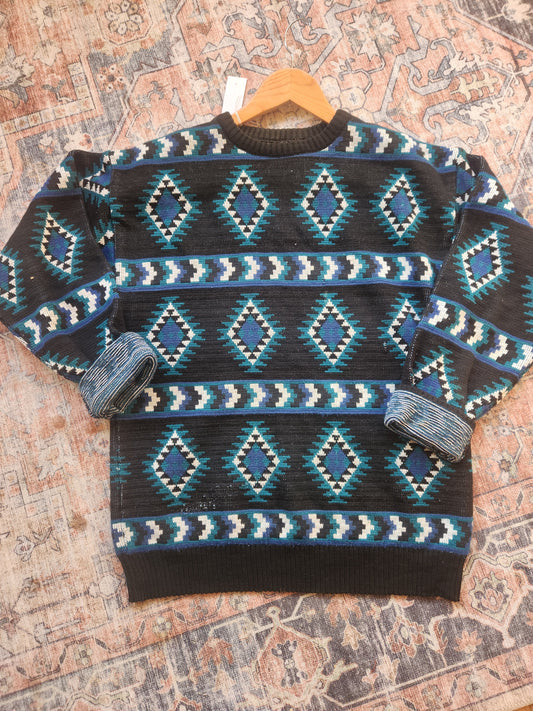 Blue Diamond Vintage Knit