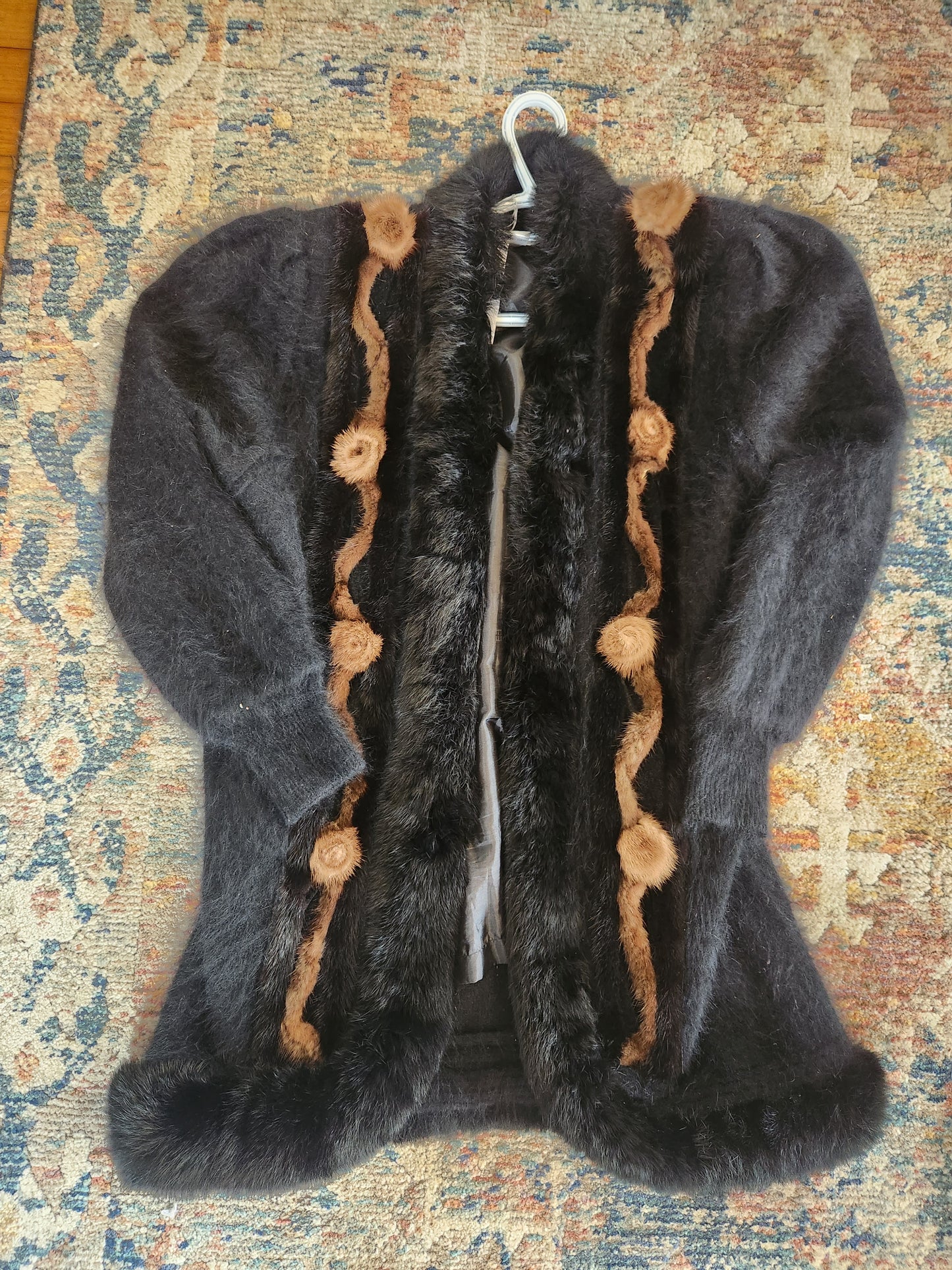 Angora Rabbit and Wool Sweater Coat