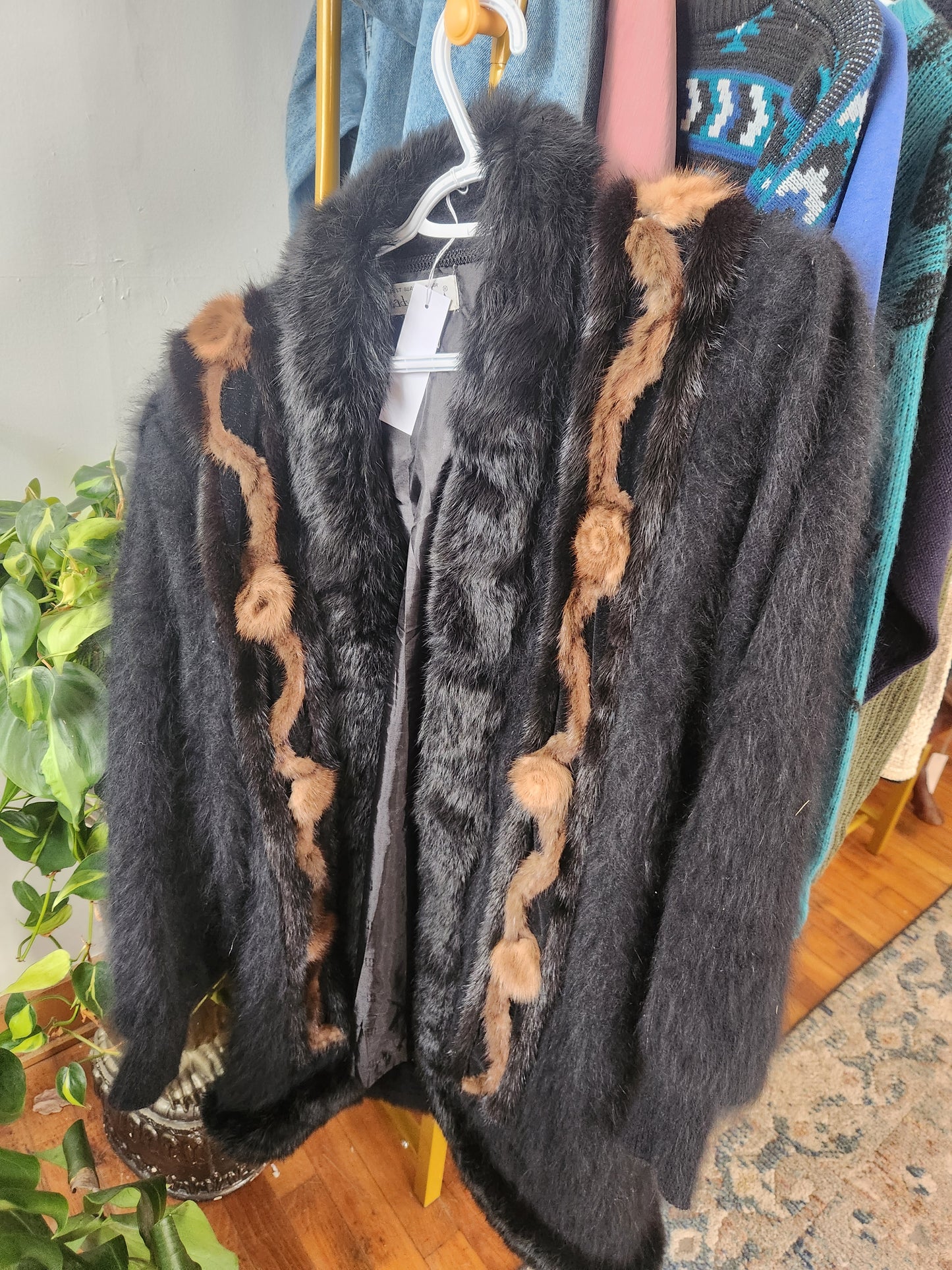 Angora Rabbit and Wool Sweater Coat