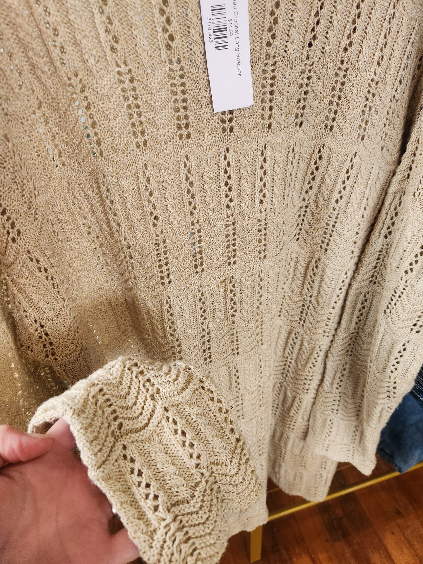 Le Chateau Crochet Long Sweater