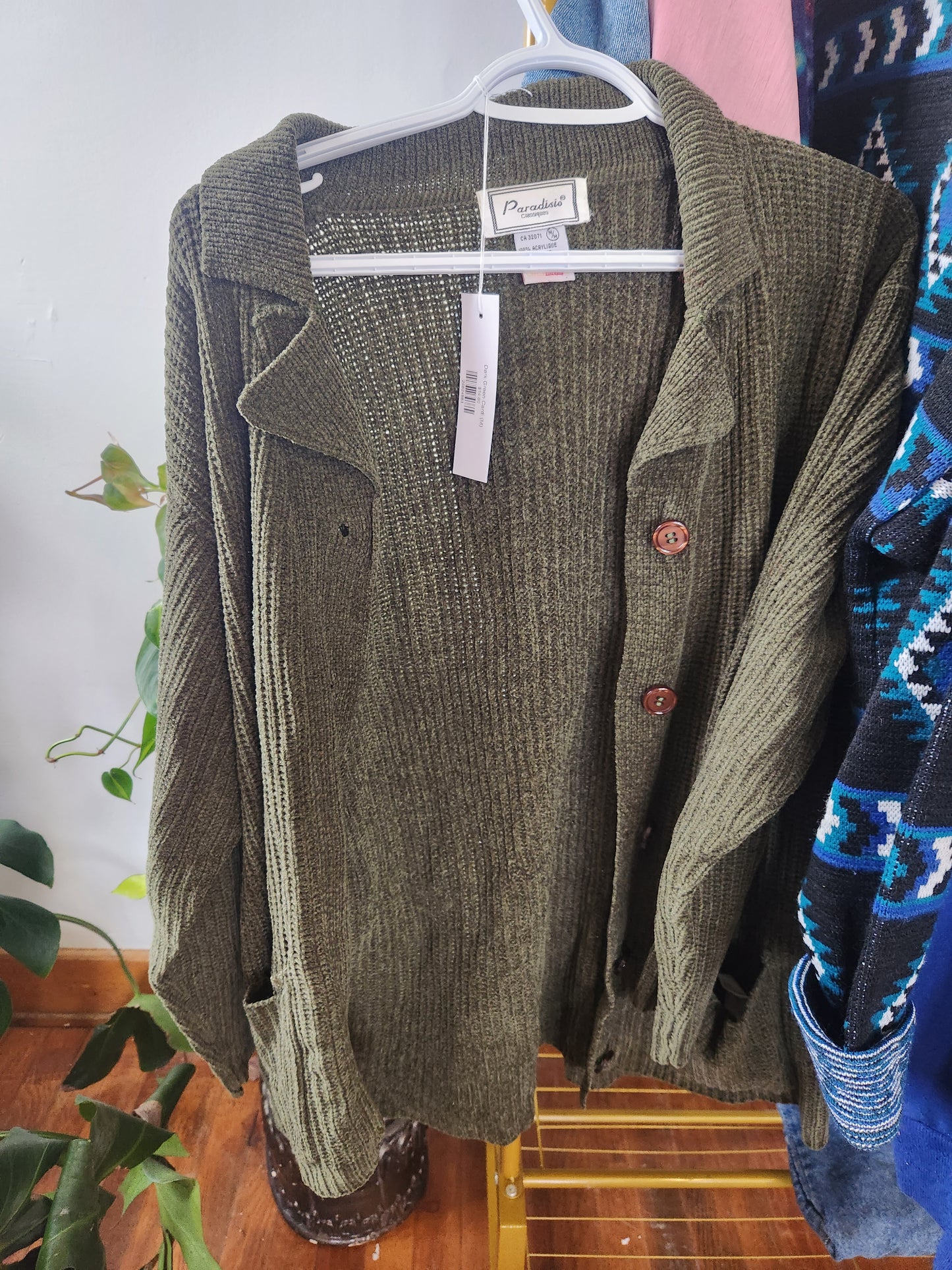 Dark Green Cardi (M)