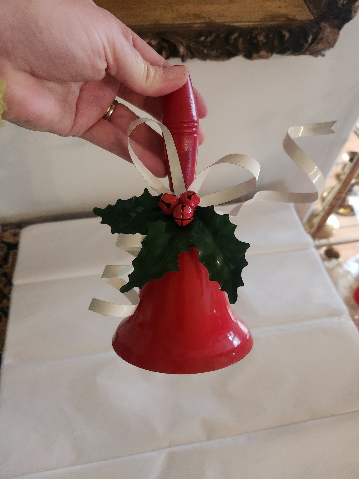 Metal Red Christmas Bell