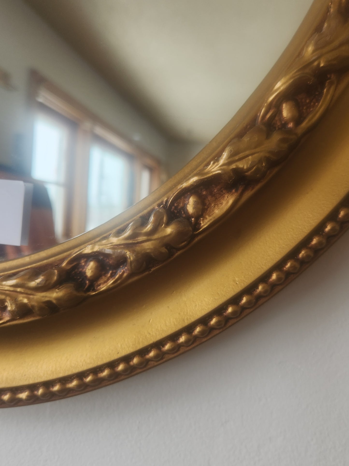 Simple Gold Oval Vintage Mirror