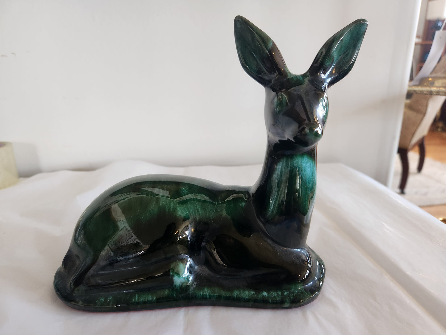 Large Blue Mountain Pottery Deer