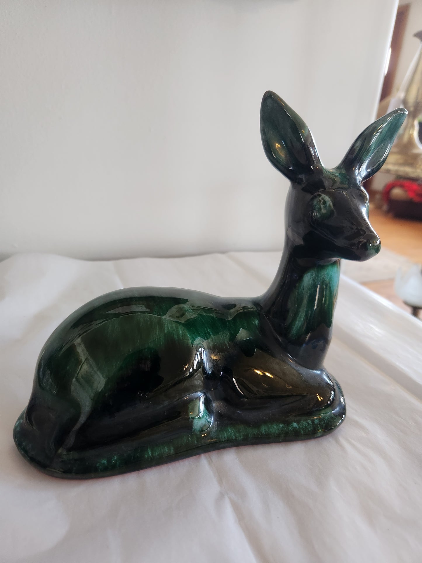 Large Blue Mountain Pottery Deer