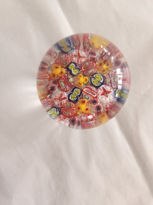 Multicolored Art Glass Paperweight