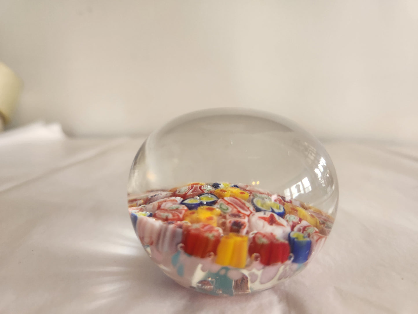 Multicolored Art Glass Paperweight