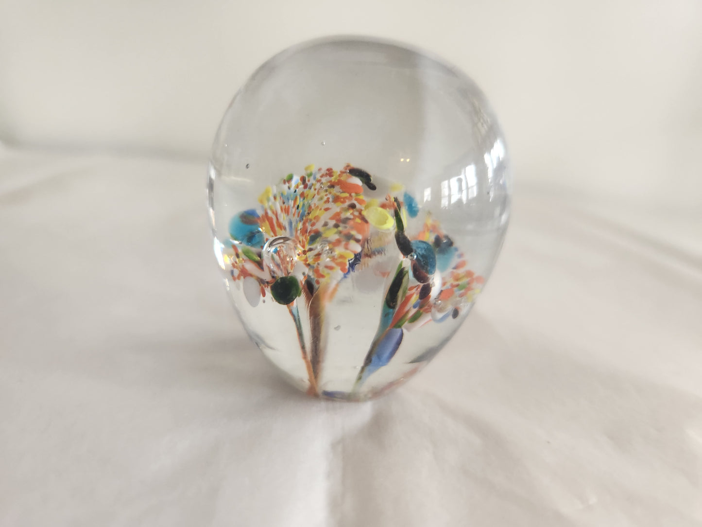 Oval Art Glass Paperweight