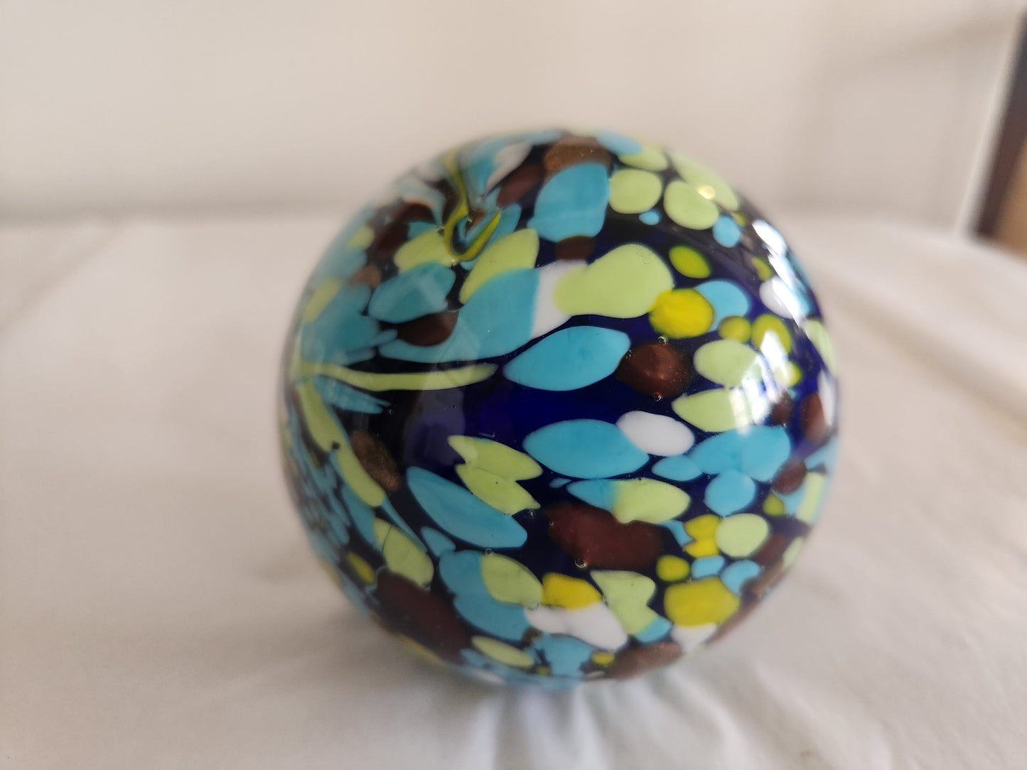 Blue/Green Art Glass Paperweight