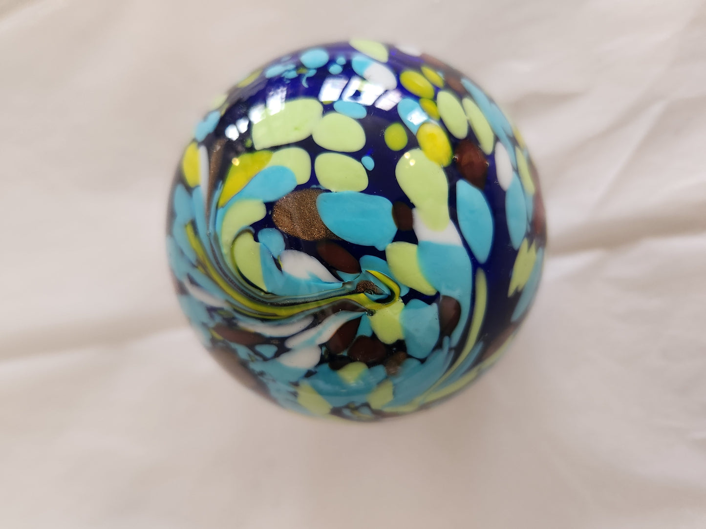 Blue/Green Art Glass Paperweight