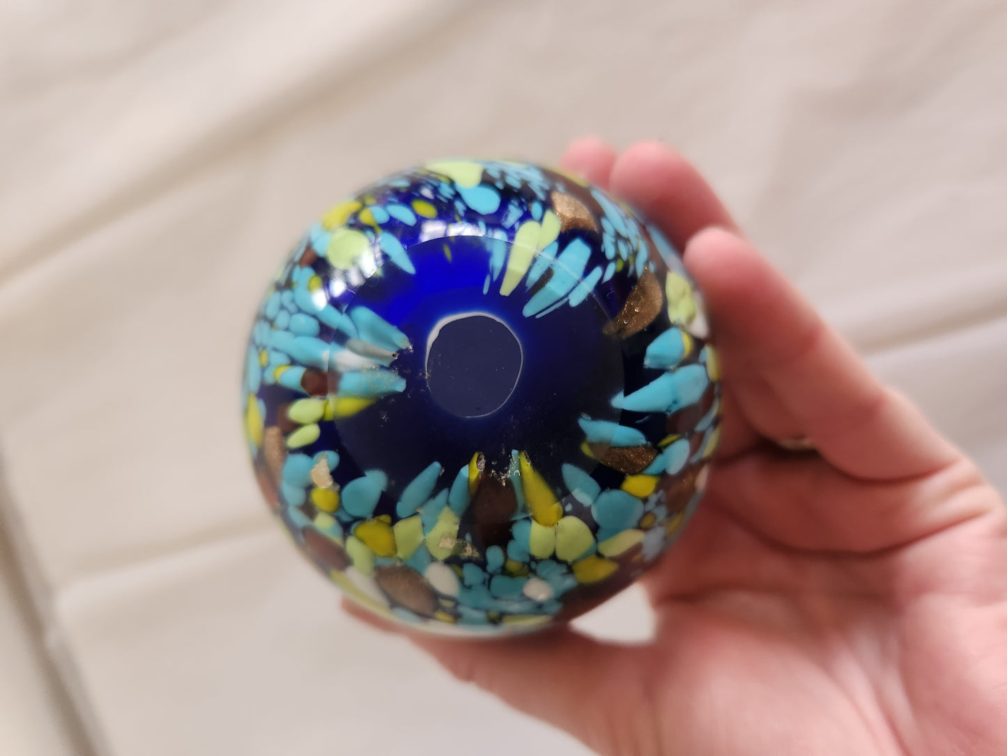 Blue/Green Art Glass Paperweight