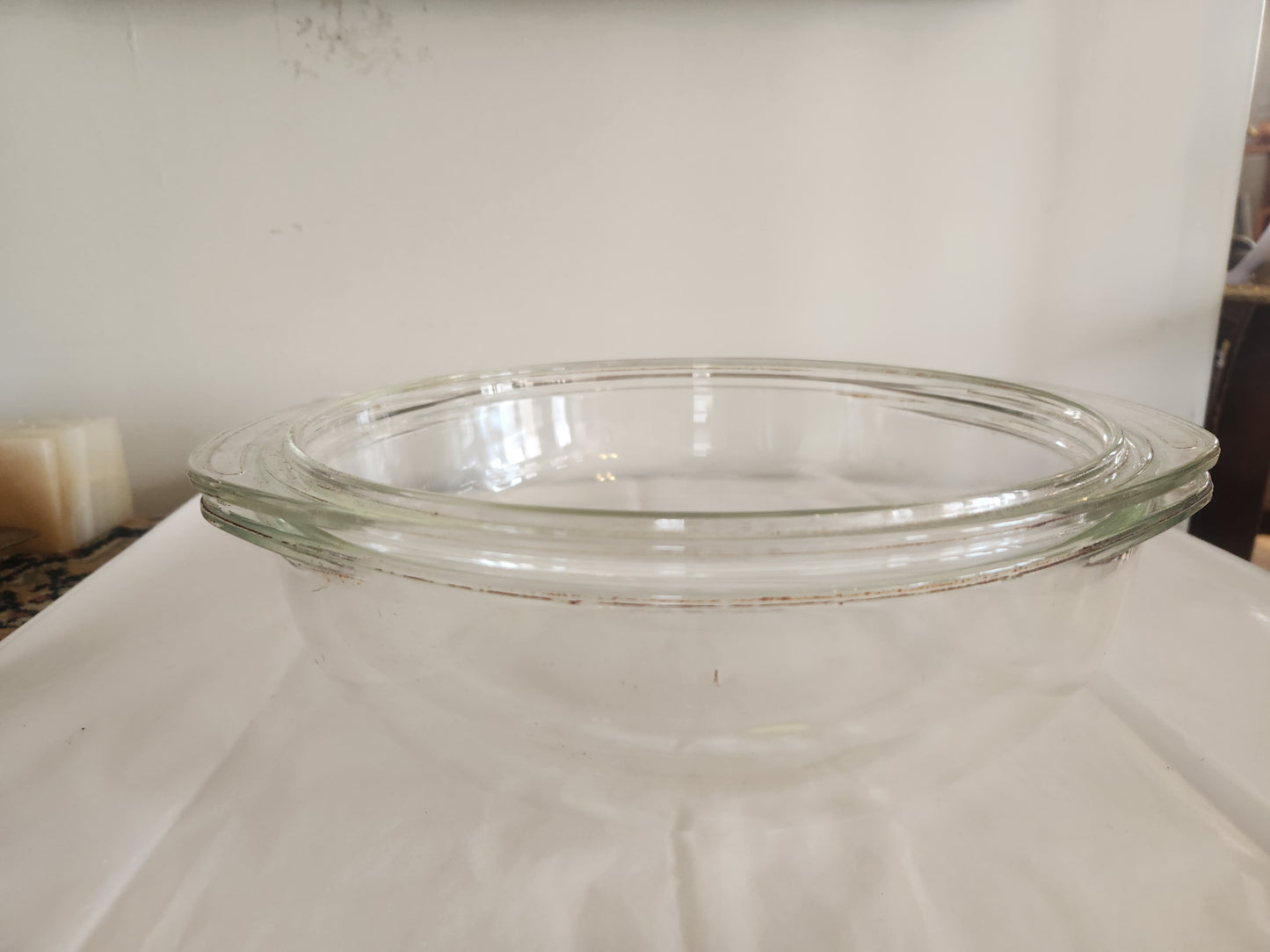 Set of 2 Clear Pyrex Bowls